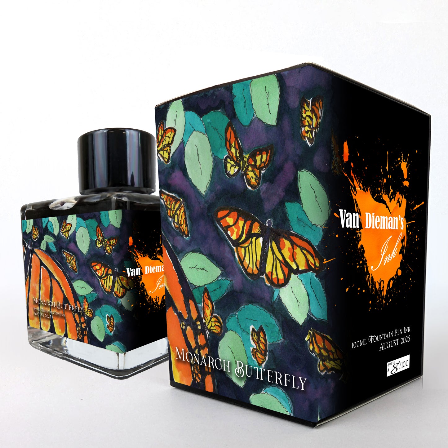 Van Dieman's 2025 August - Monarch Butterfly - 100ml Fountain Pen Ink