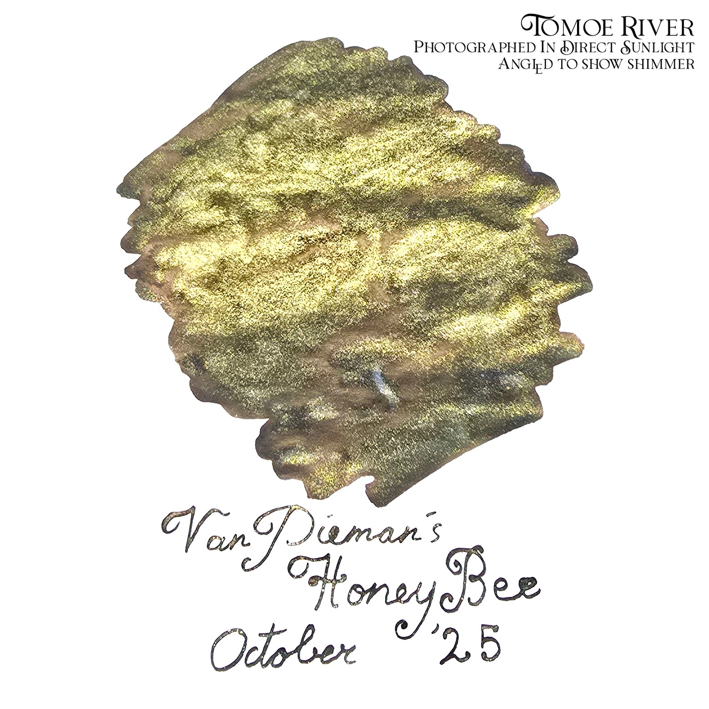 Van Dieman's 2025 October - Honey Bee - 100ml Shimmering Fountain Pen Ink