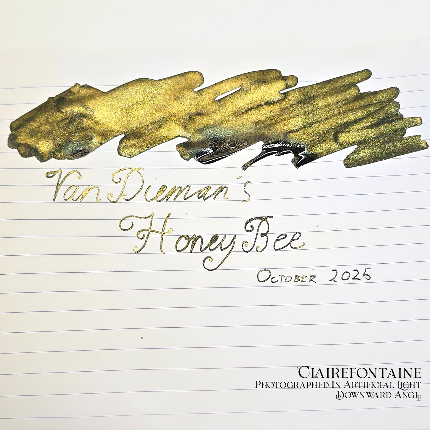 Van Dieman's 2025 October - Honey Bee - 100ml Shimmering Fountain Pen Ink
