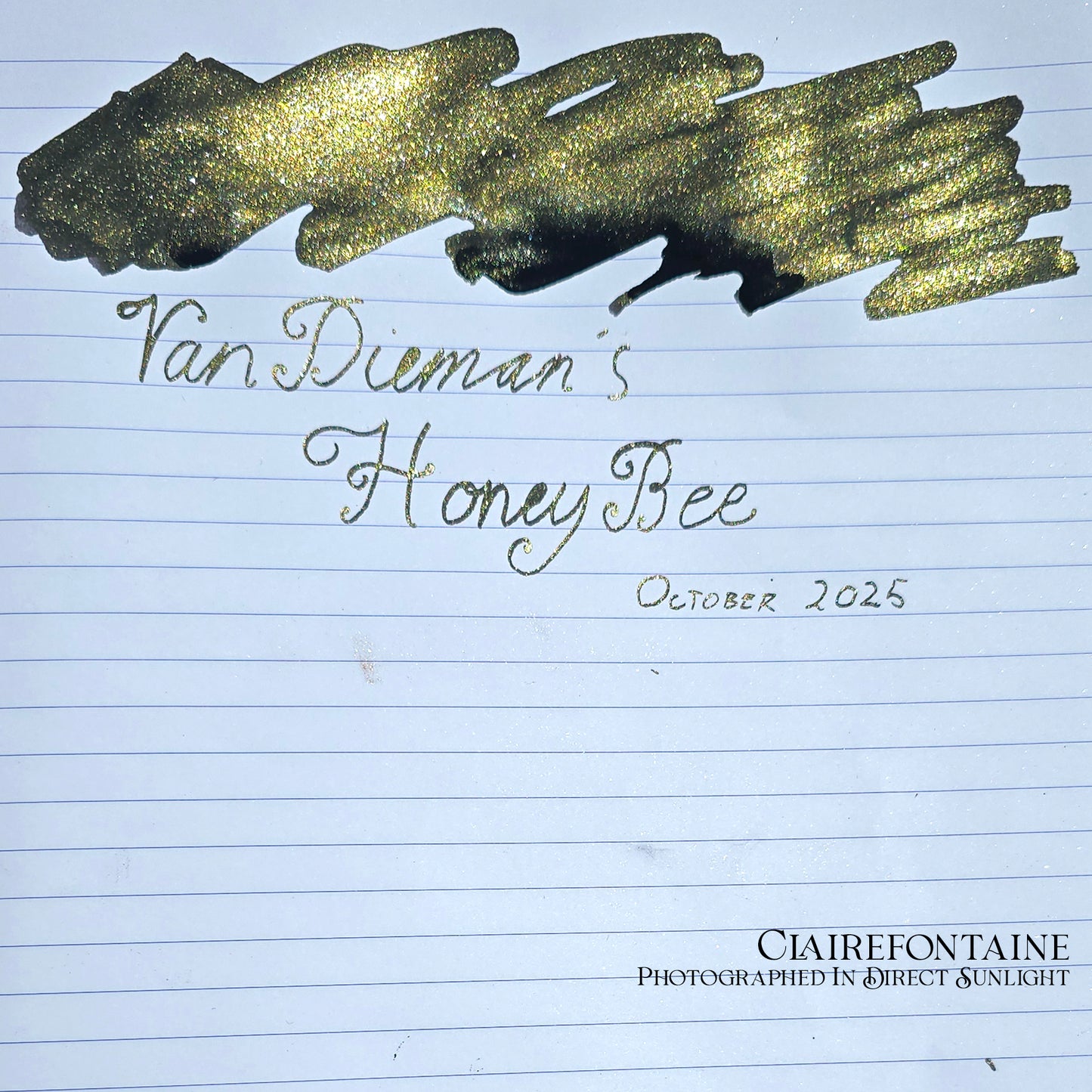 Van Dieman's 2025 October - Honey Bee - 100ml Shimmering Fountain Pen Ink