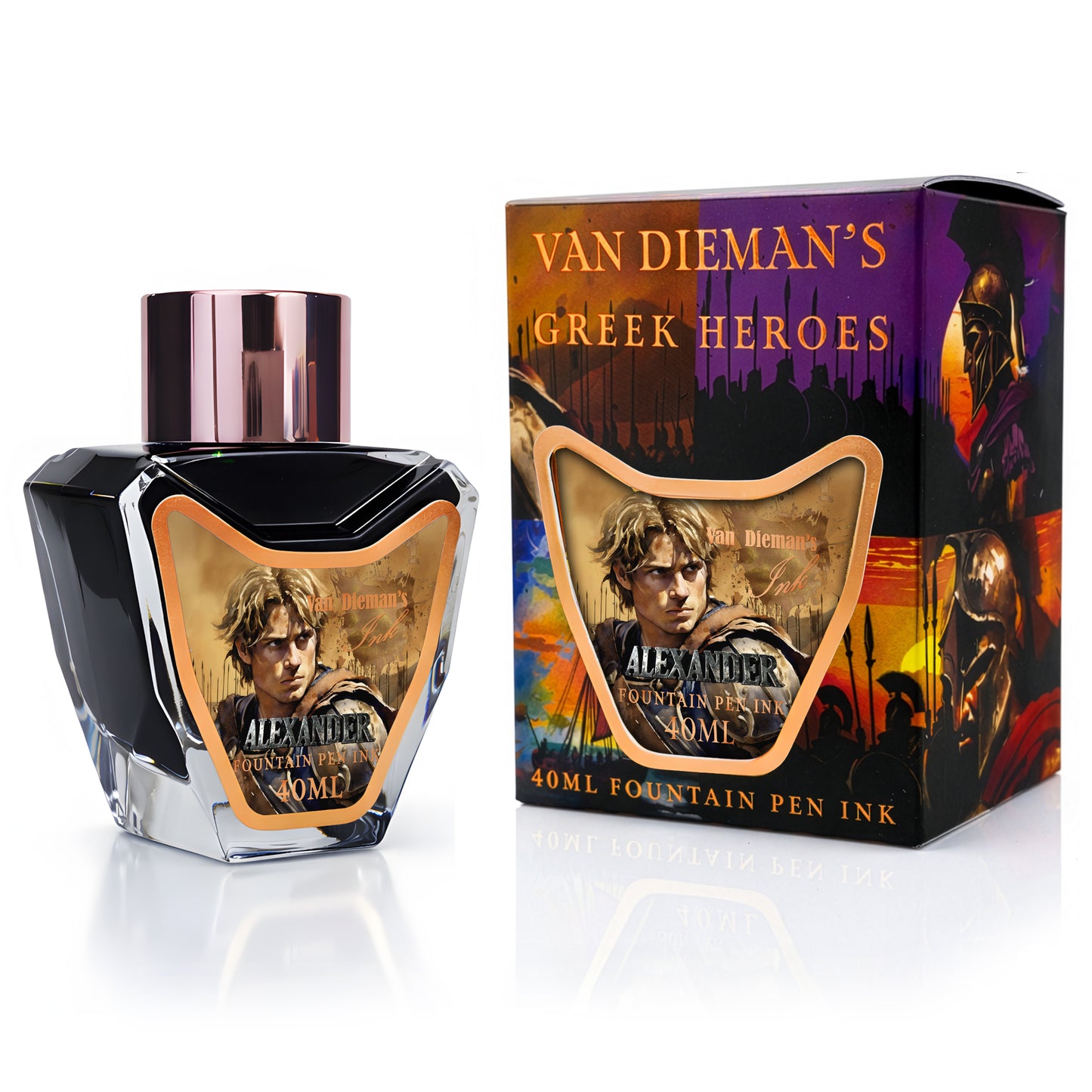 Van Dieman's Greek Heroes - Alexander 40ml Shimmering Fountain Pen Ink
