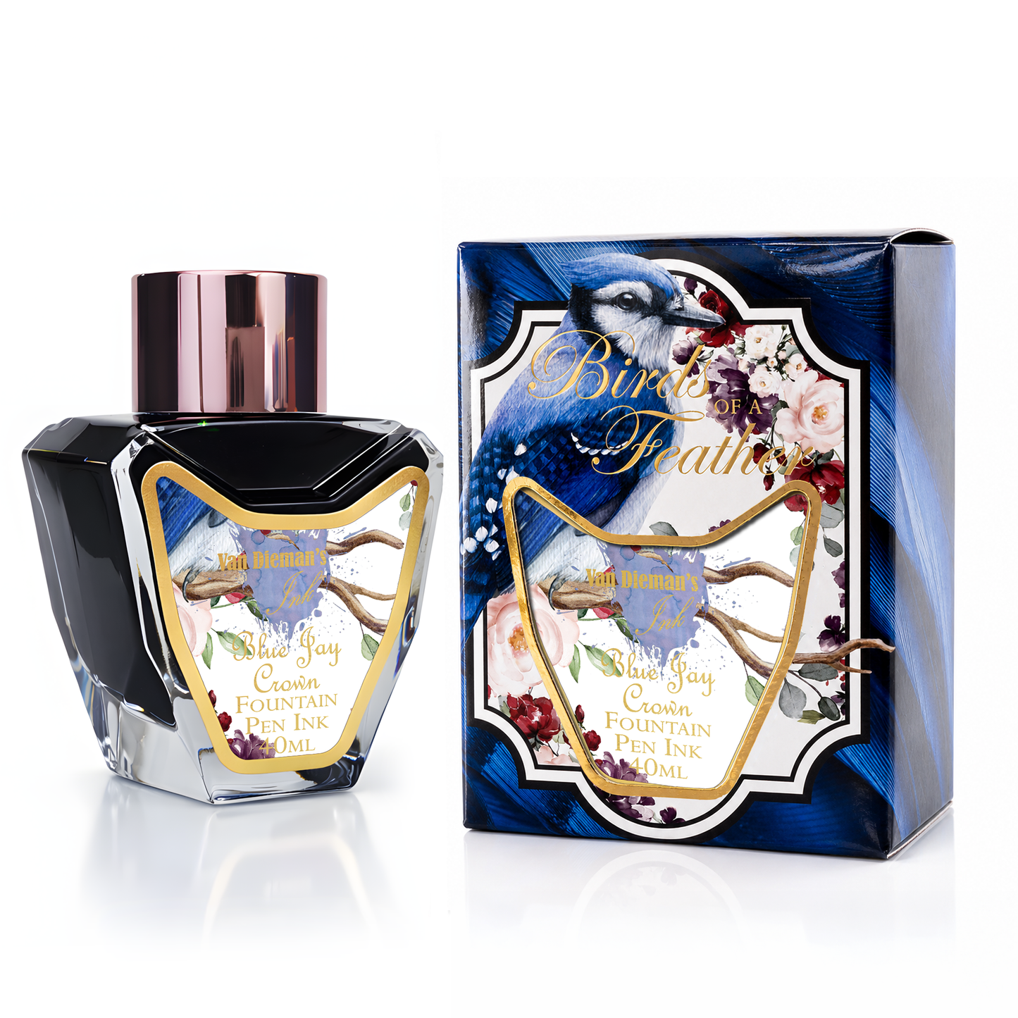 Van Dieman's Birds of a Feather - Blue Jay Crown - 40ml Fountain Pen Ink