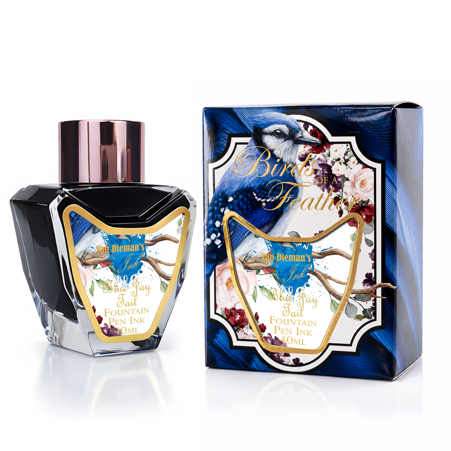 Van Dieman's Birds of a Feather - Blue Jay Tail - 40ml Fountain Pen Ink