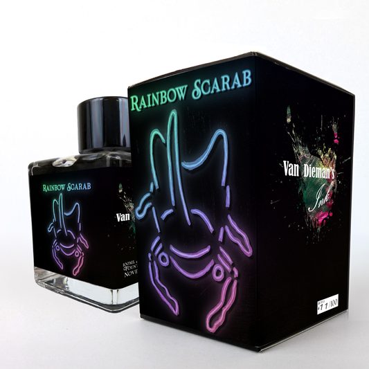 Van Dieman's 2025 November - Rainbow Scarab - 100ml Shimmering Fountain Pen Ink