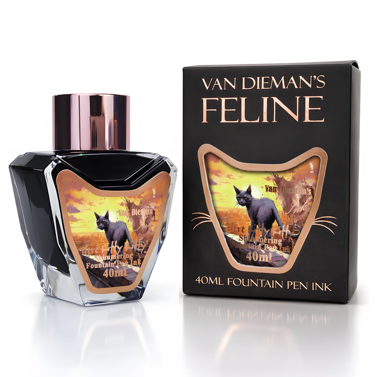 Van Dieman's Feline - Here Kitty Kitty - 40ml Shimmering Fountain Pen Ink