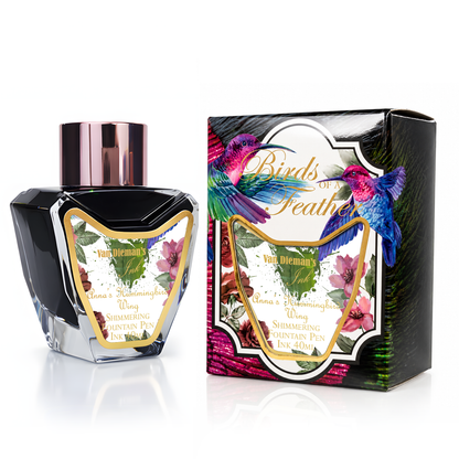 Van Dieman's Birds of a Feather - Anna's Hummingbird Wing - 40ml Shimmering Fountain Pen Ink