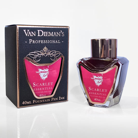 Van Dieman's Professional - Scarlet Essential Fountain Pen Ink 40ml