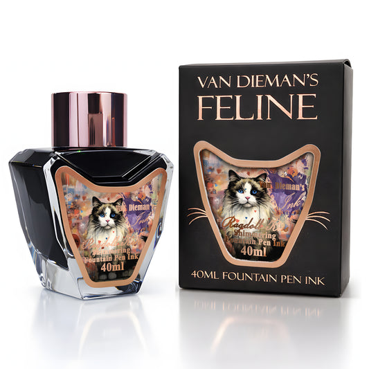 Van Dieman's Feline - Ragdoll Kiss - 40ml Shimmering Fountain Pen Ink