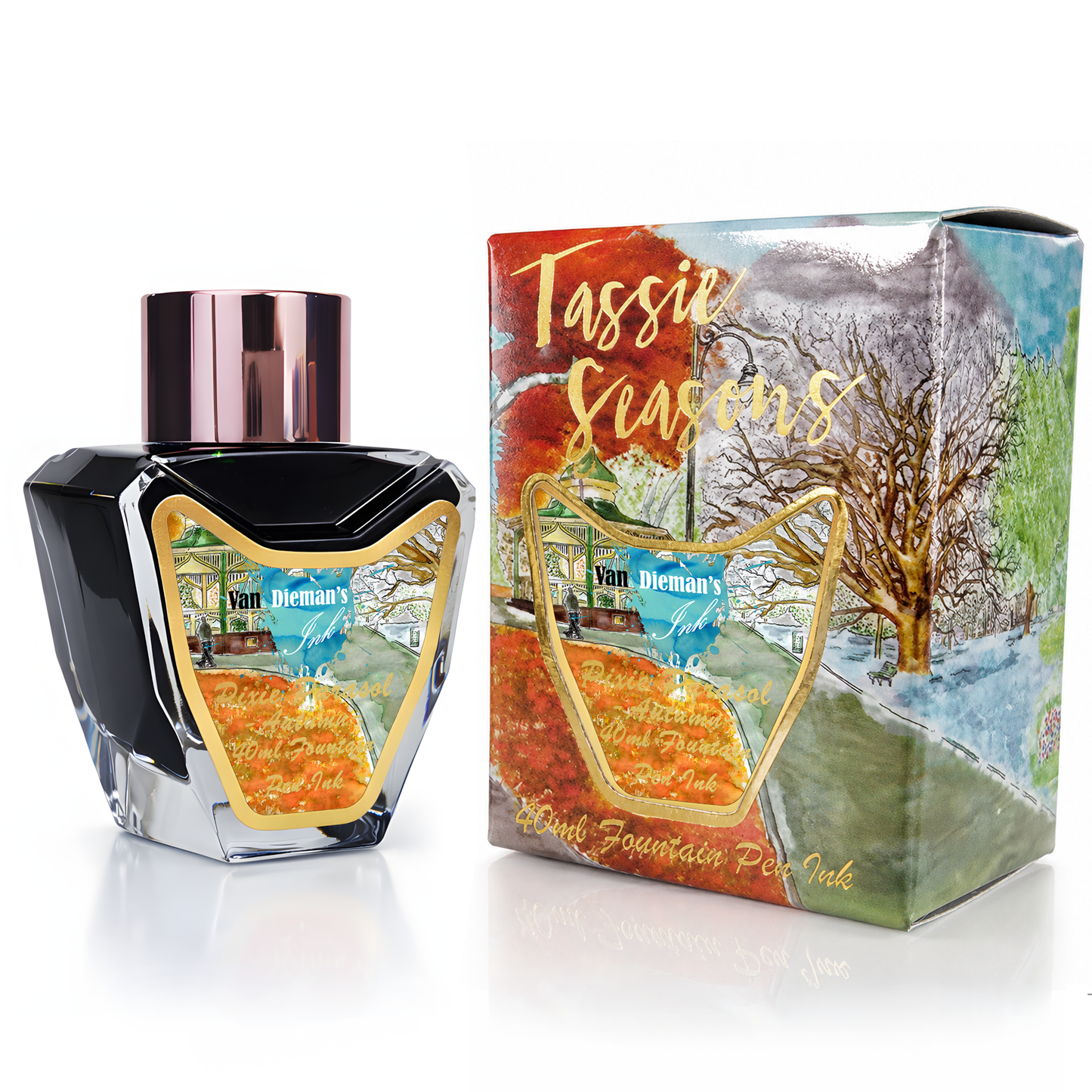Van Dieman's Tassie Seasons (Autumn) Pixie Parasols - 40ml Fountain Pen Ink