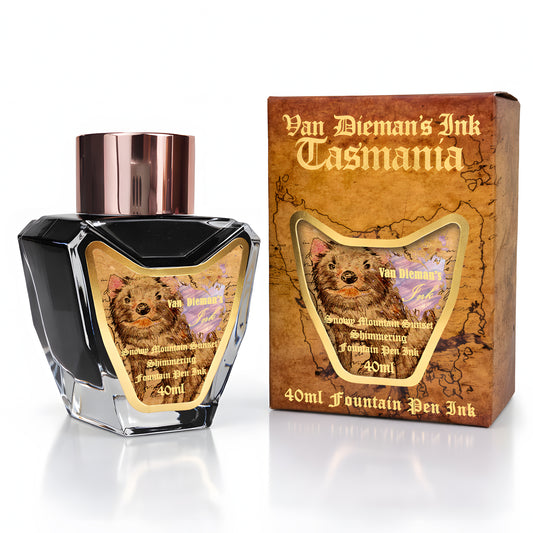 Van Dieman's Tasmania - Snowy Mountain Sunset - 40ml Shimmering Fountain Pen Ink