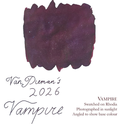 Van Dieman's 2026 - Vampire - 100ml Shimmering Fountain Pen Ink