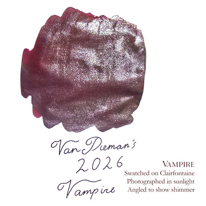 Van Dieman's 2026 - Vampire - 100ml Shimmering Fountain Pen Ink