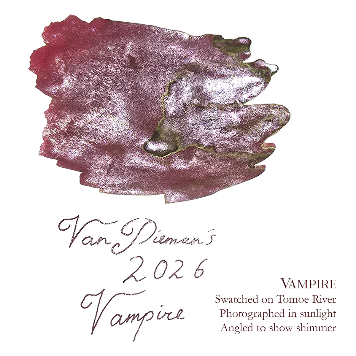 Van Dieman's 2026 - Vampire - 100ml Shimmering Fountain Pen Ink