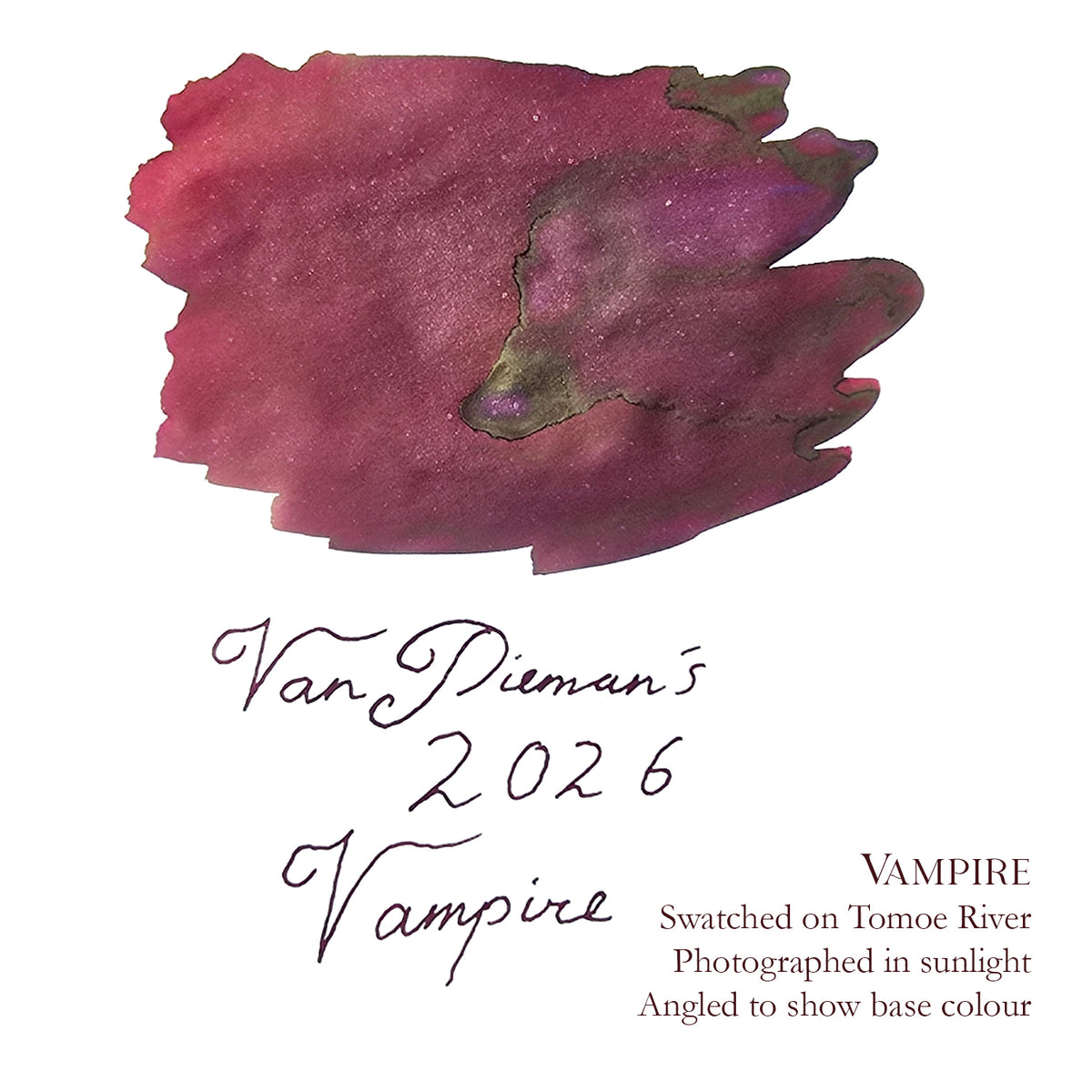 Van Dieman's 2026 - Vampire - 100ml Shimmering Fountain Pen Ink