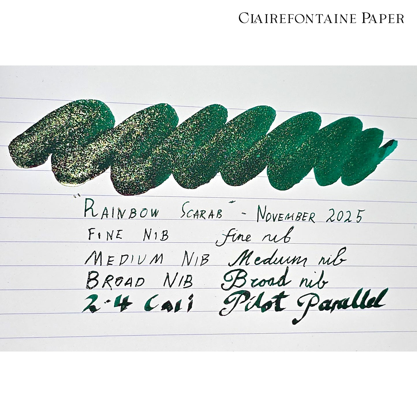 Van Dieman's 2025 November - Rainbow Scarab - 100ml Shimmering Fountain Pen Ink