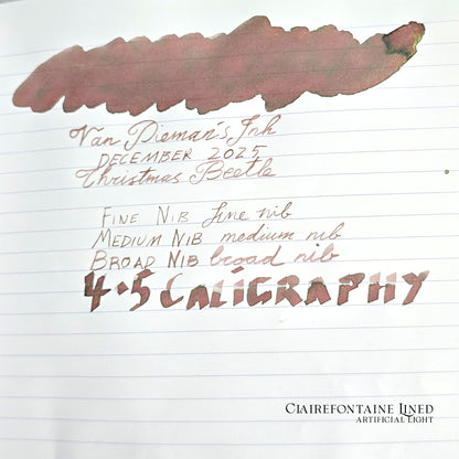 Van Dieman's 2025 December - Christmas Beetle - 100ml Shimmering Multichromatic Fountain Pen Ink