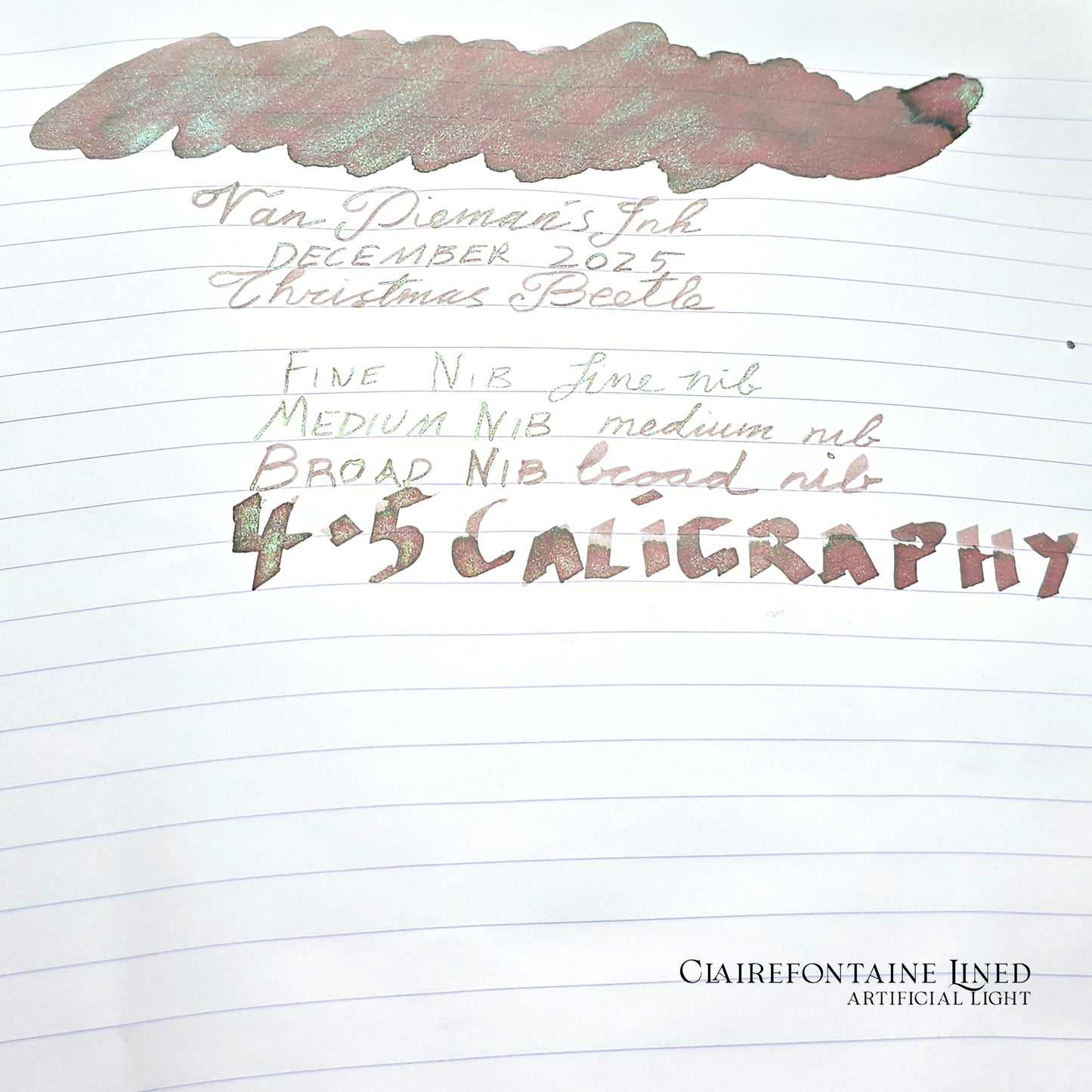 Van Dieman's 2025 December - Christmas Beetle - 100ml Shimmering Multichromatic Fountain Pen Ink