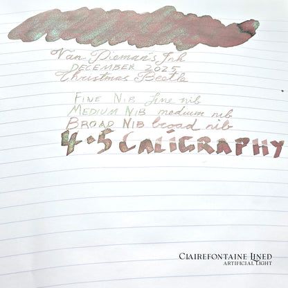 Van Dieman's 2025 December - Christmas Beetle - 100ml Shimmering Multichromatic Fountain Pen Ink