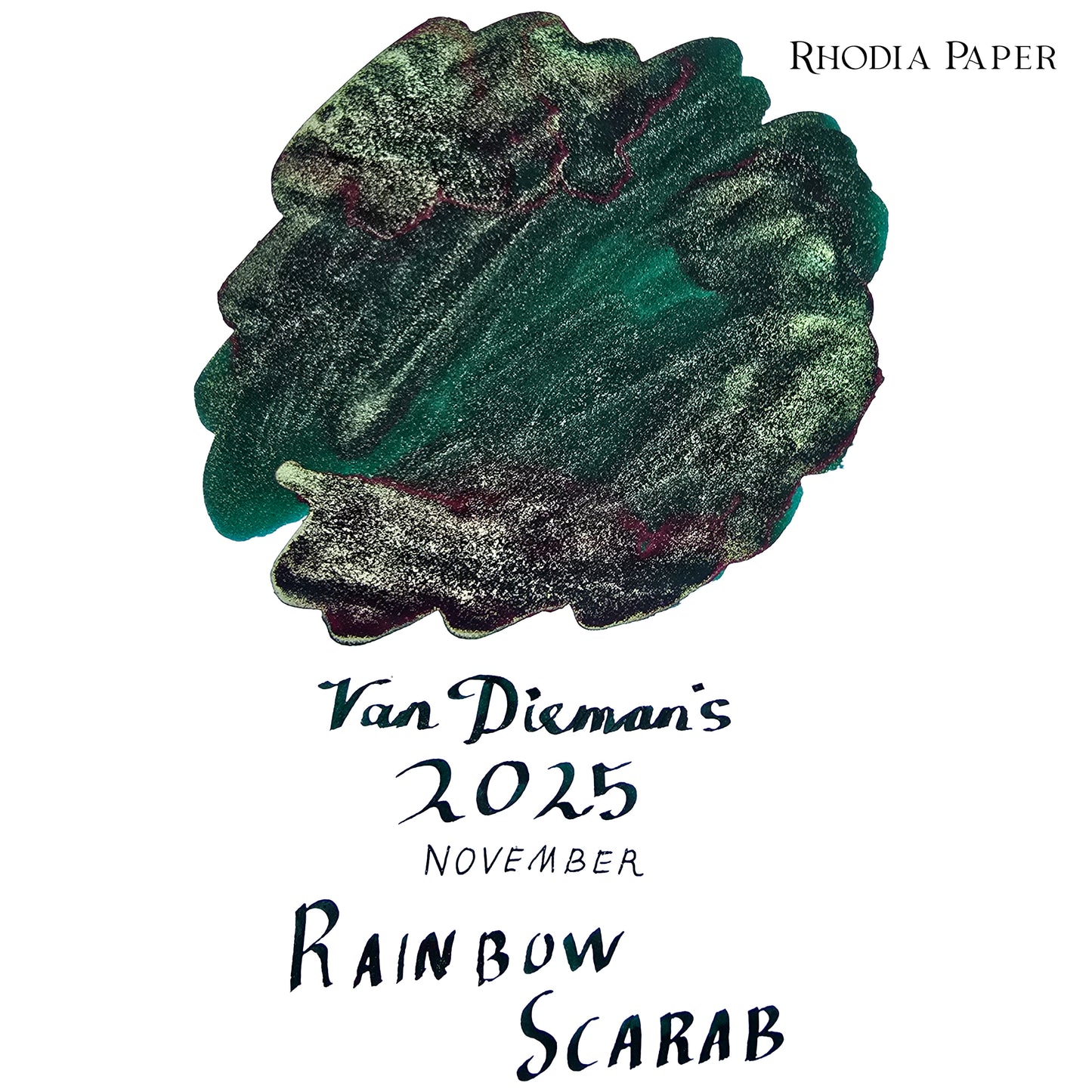 Van Dieman's 2025 November - Rainbow Scarab - 100ml Shimmering Fountain Pen Ink