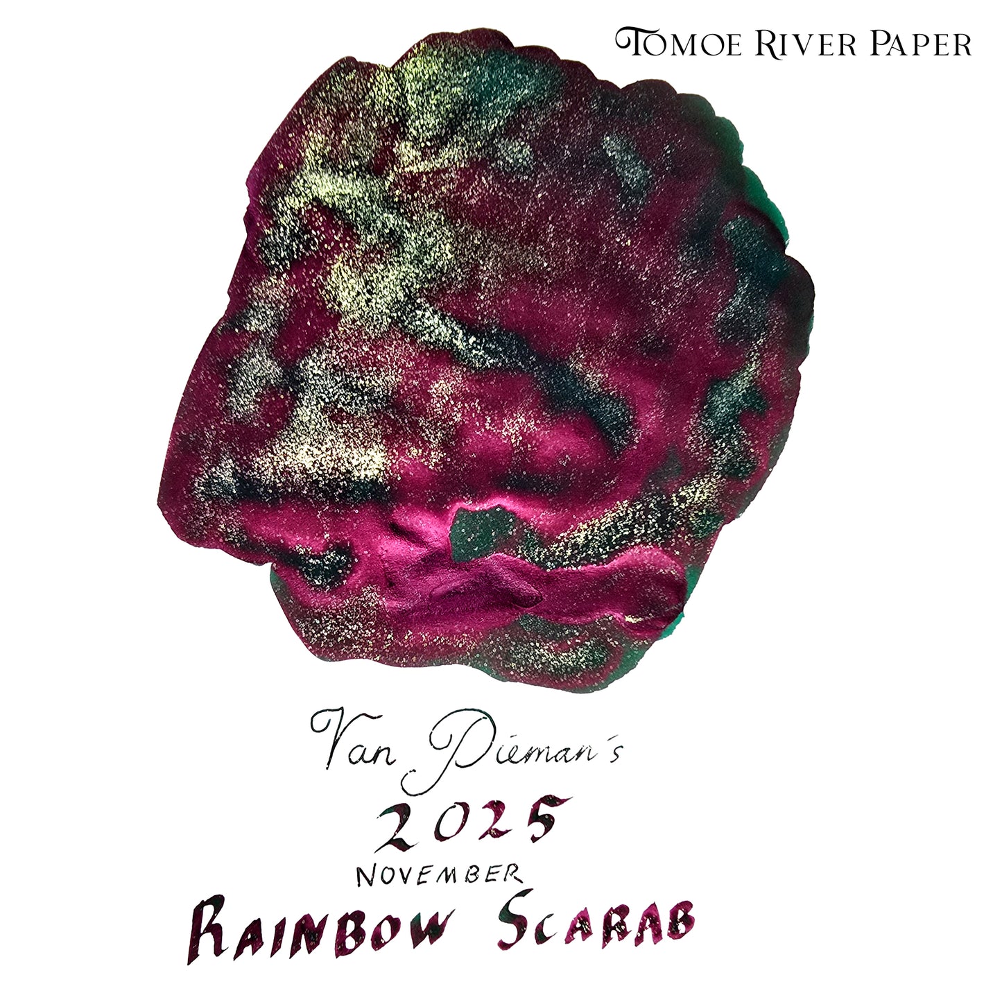 Van Dieman's 2025 November - Rainbow Scarab - 100ml Shimmering Fountain Pen Ink