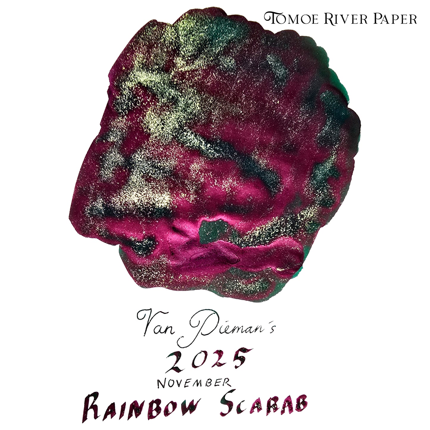 Van Dieman's 2025 November - Rainbow Scarab - 100ml Shimmering Fountain Pen Ink