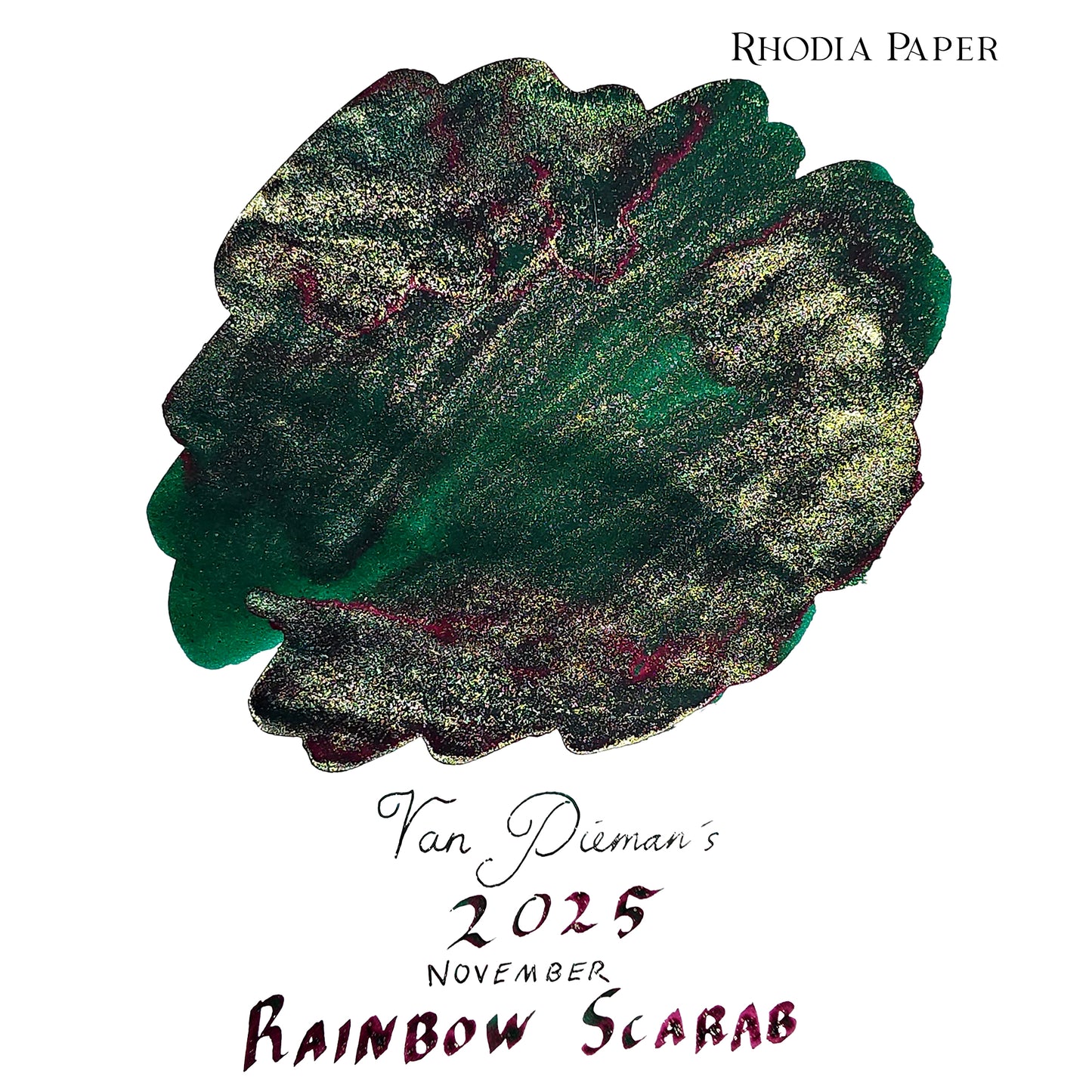 Van Dieman's 2025 November - Rainbow Scarab - 100ml Shimmering Fountain Pen Ink