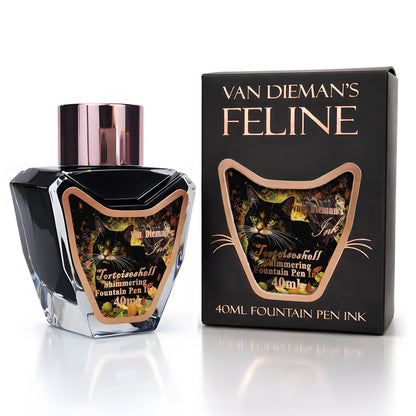 Van Dieman's Feline - Tortoiseshell - 40ml Shimmering Fountain Pen Ink